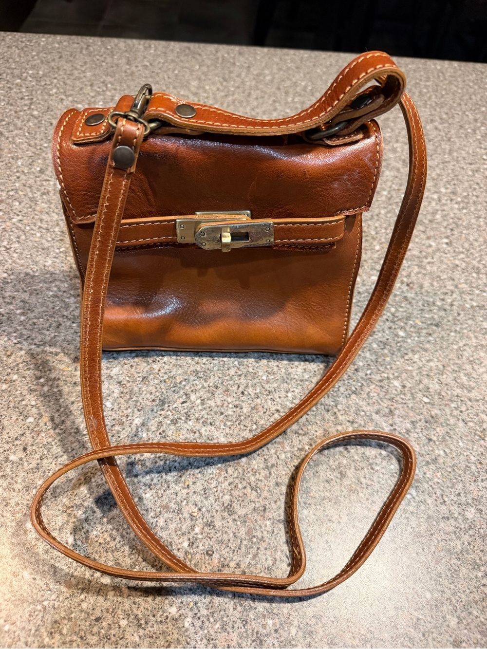 Italian Leather Kelly bag